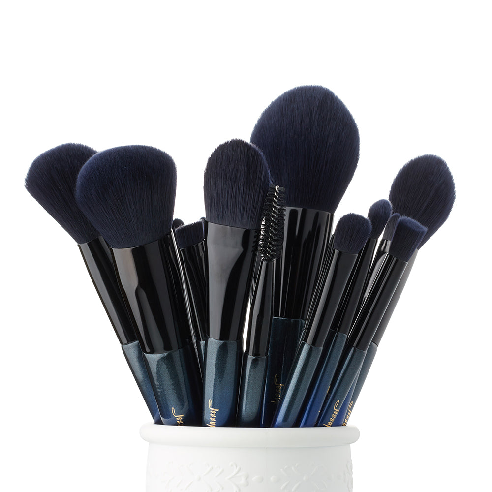 Blue Makeup Set Organic All Makeup Brush Set Blue Inexpensive 18PCS | Jessup – Jessup ...