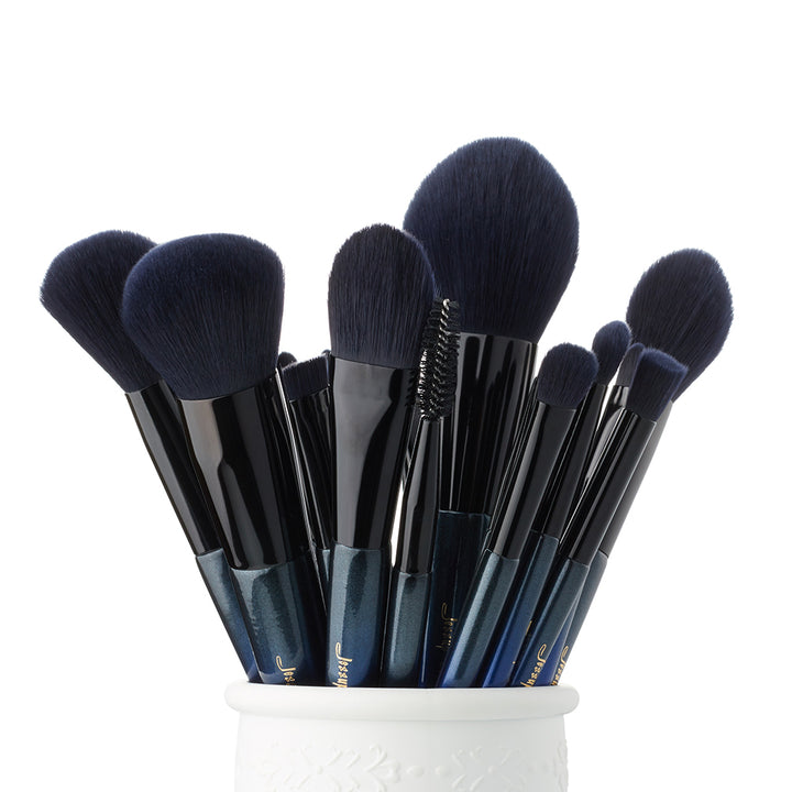 colorful makeup brushes set professional 18 Pcs - Jessup Beauty
