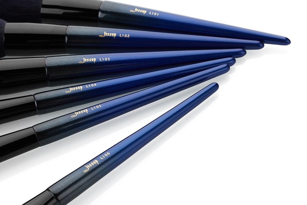 Blue Makeup Set Organic All Makeup Brush Set Blue Inexpensive 18PCS | Jessup – Jessup ...