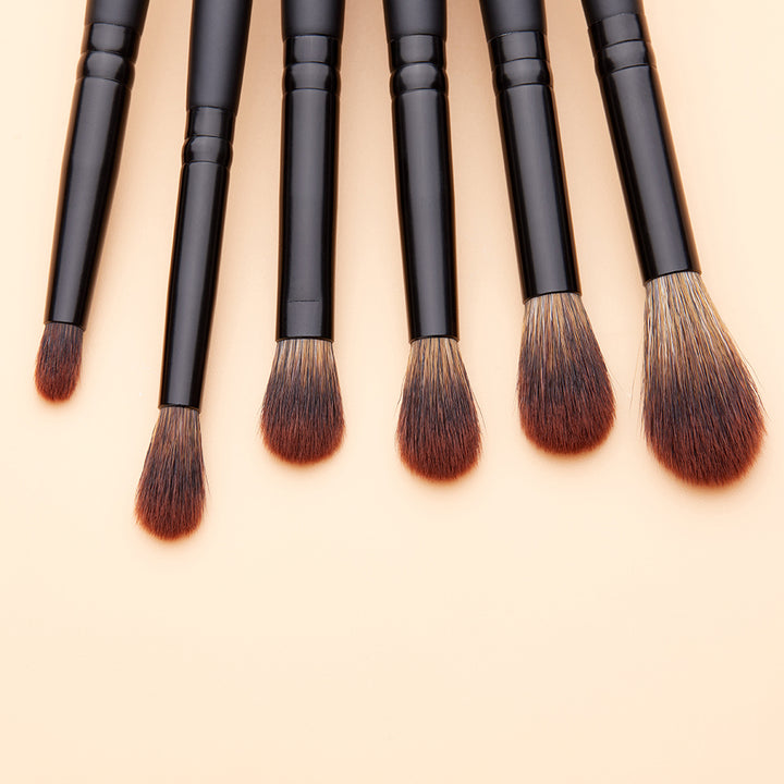 black vegan eye makeup brushes 15pcs - Jessup Beauty