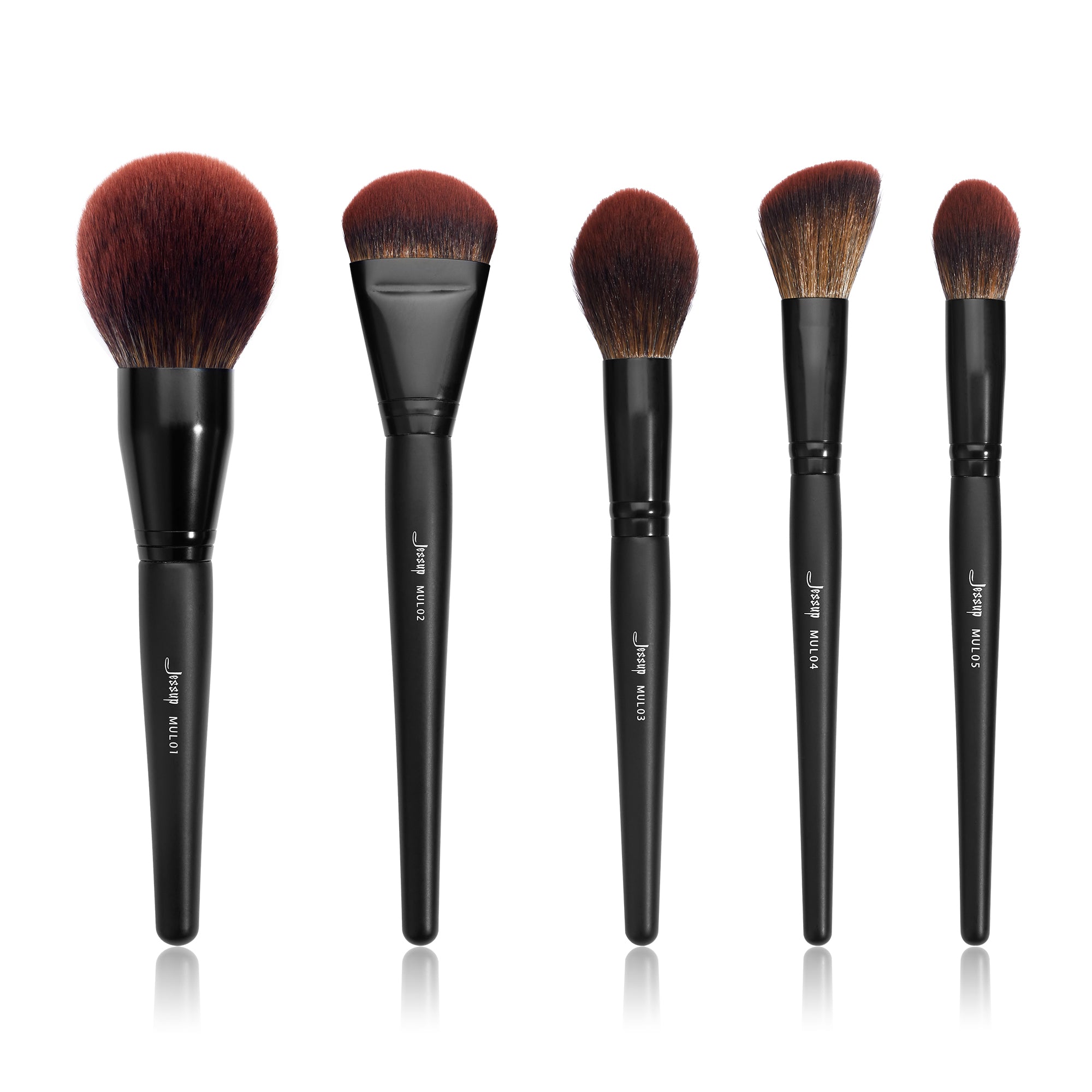 Professional Vegan Complete Makeup Brush Kit Black - Jessup