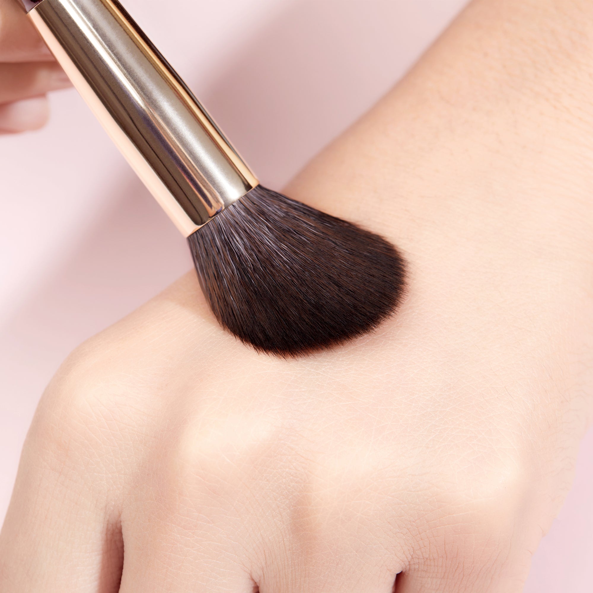 Full Face Makeup Brush Set Eyes Lip Brow brown 15pcs - Jessup Beauty
