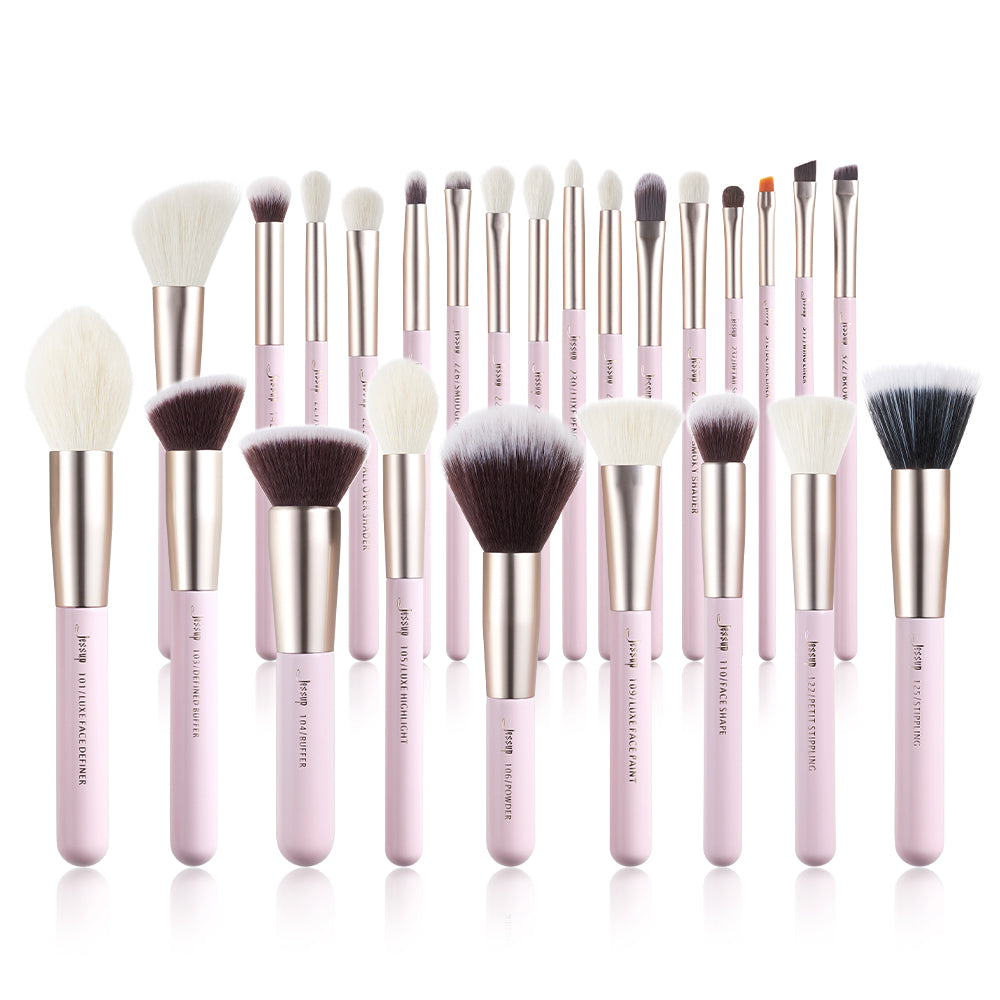 Pink Makeup Brush Set with Gift Storage Case - Jessup