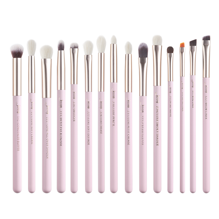modern cute pink makeup brushes - Jessup Beauty