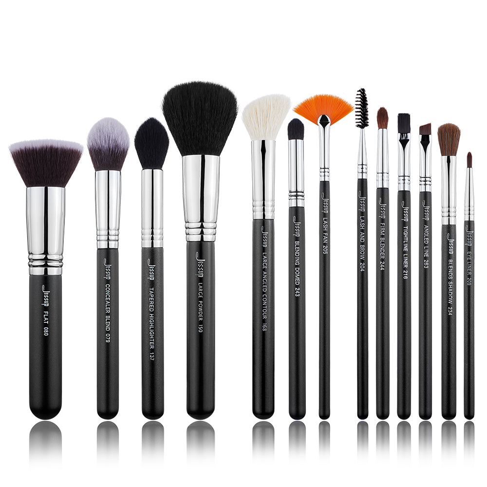 professional makeup brushes set high quality 13 pcs - Jessup Beauty