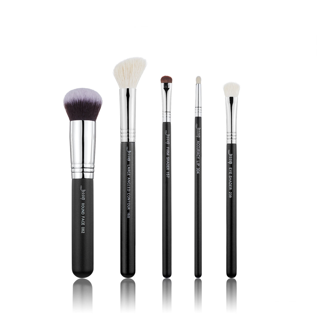 professional synthetic makeup brushes 5pcs - Jessup Beauty