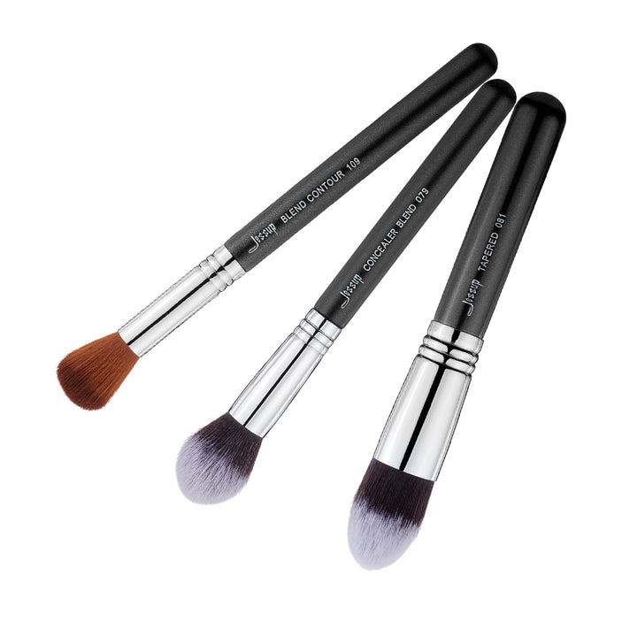 makeup blending brush set 3 pcs - Jessup Beauty