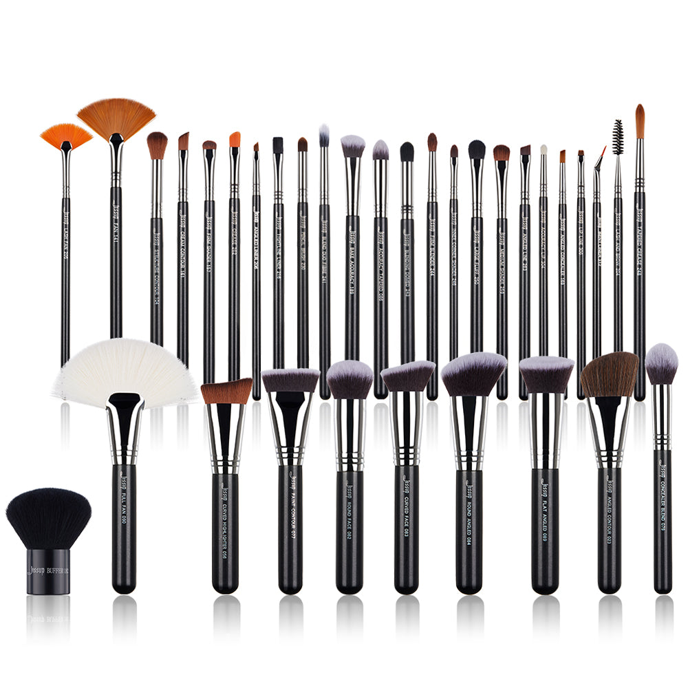 Full face complete makeup brush set 34pcs - Jessup Beauty