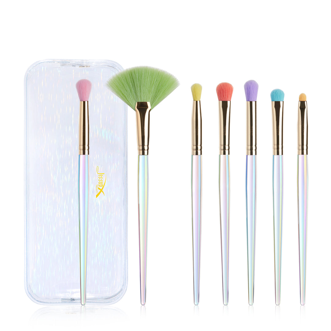 Colorful Makeup Brushes Set 7 Pcs with PU Case T318