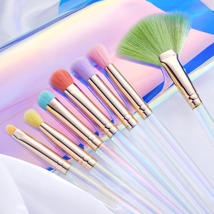Colorful Makeup Brushes Set 7 Pcs with PU Case T318