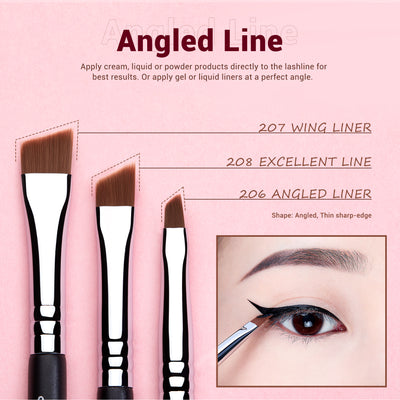 Angled eyeliner makeup brush - Jessup Beauty
