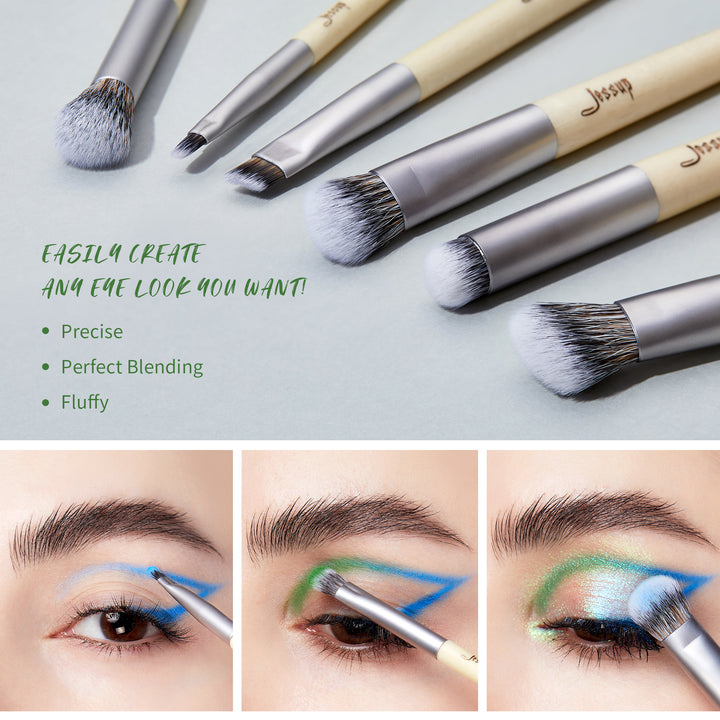 eye brush set for cut crease eye makeup - Jessup