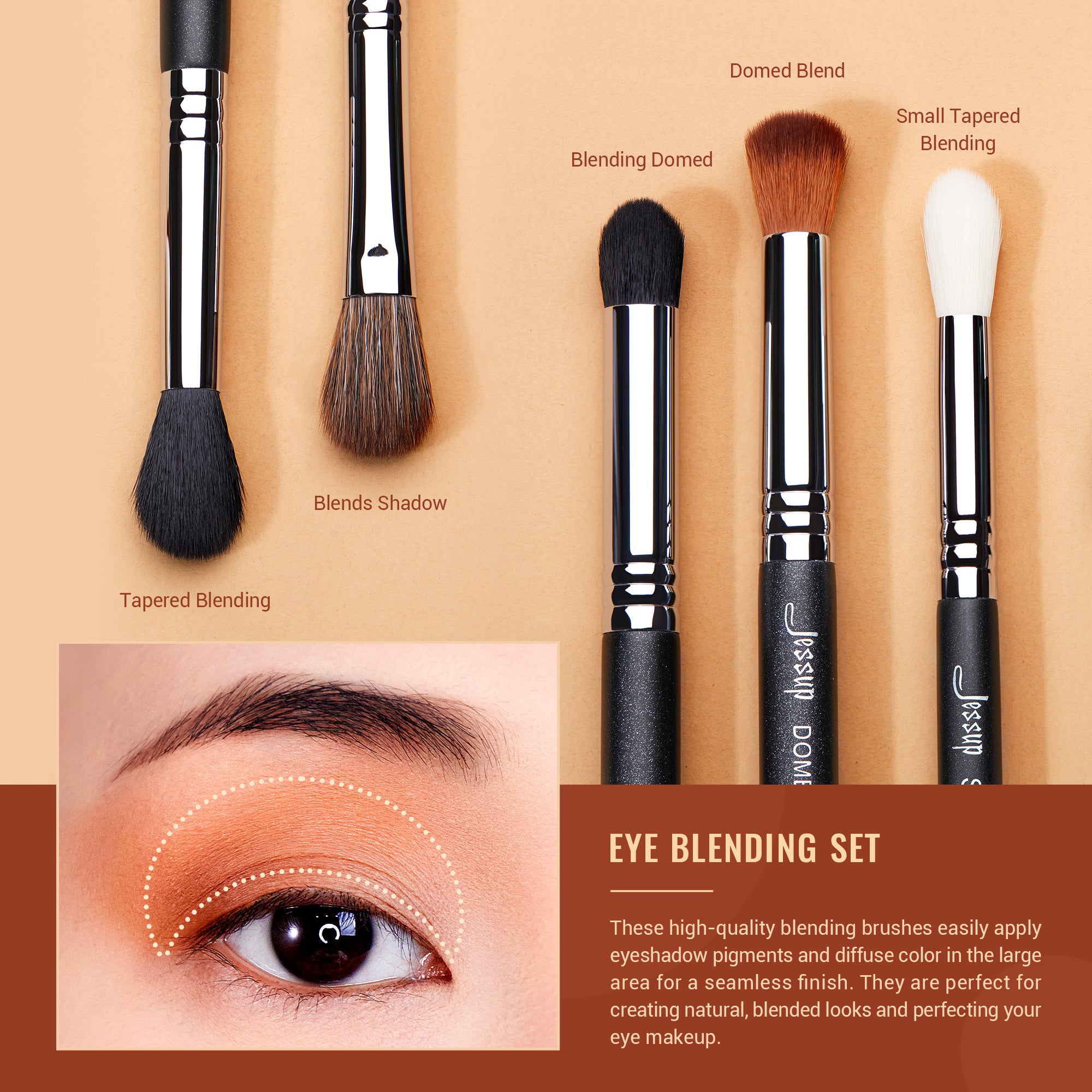 Makeup Brushes for Eyes - Jessup
