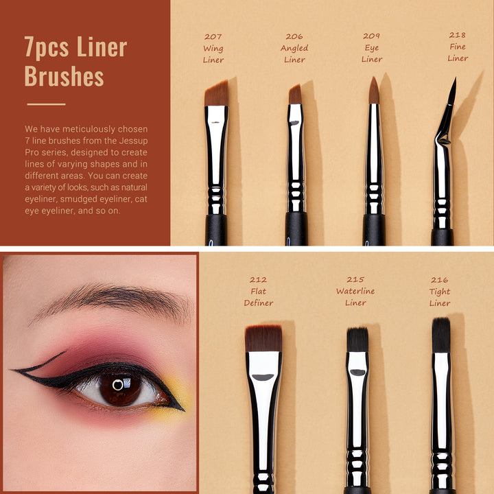 Professional eye liner brush set - Jessup