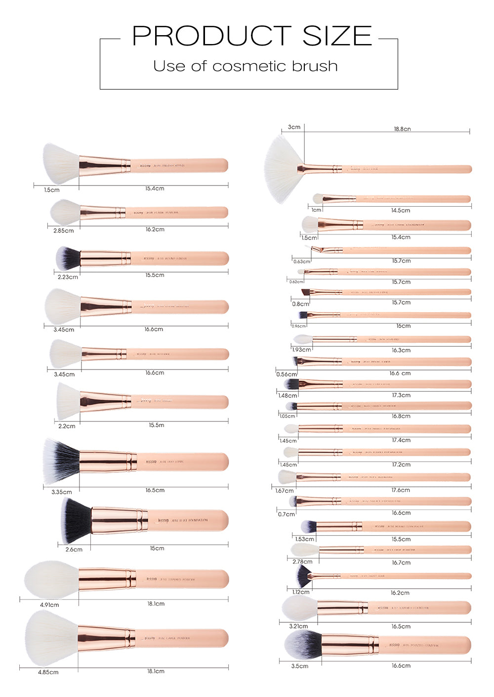 Complete Makeup Brush Set 30 Pcs T440