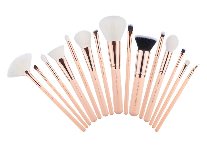 makeup brushes with labels Chrysalid 15 Pcs - Jessup Beauty