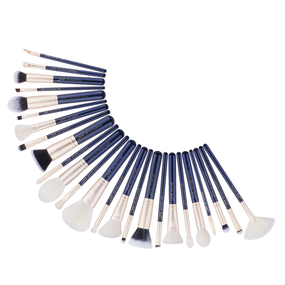 Blue Makeup Set No Fading Blue Handle Makeup Brushes Set 25Pcs Full Face | Jessup ...