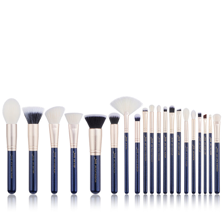 Blue Makeup Set Best Makeup Brush Sets 2021 Blue 20 Pcs Cruelty Free | Jessup – Jessup ...