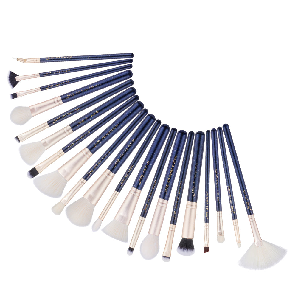 set brushes for makeup Blue GALAXY 20Pcs - Jessup Beauty