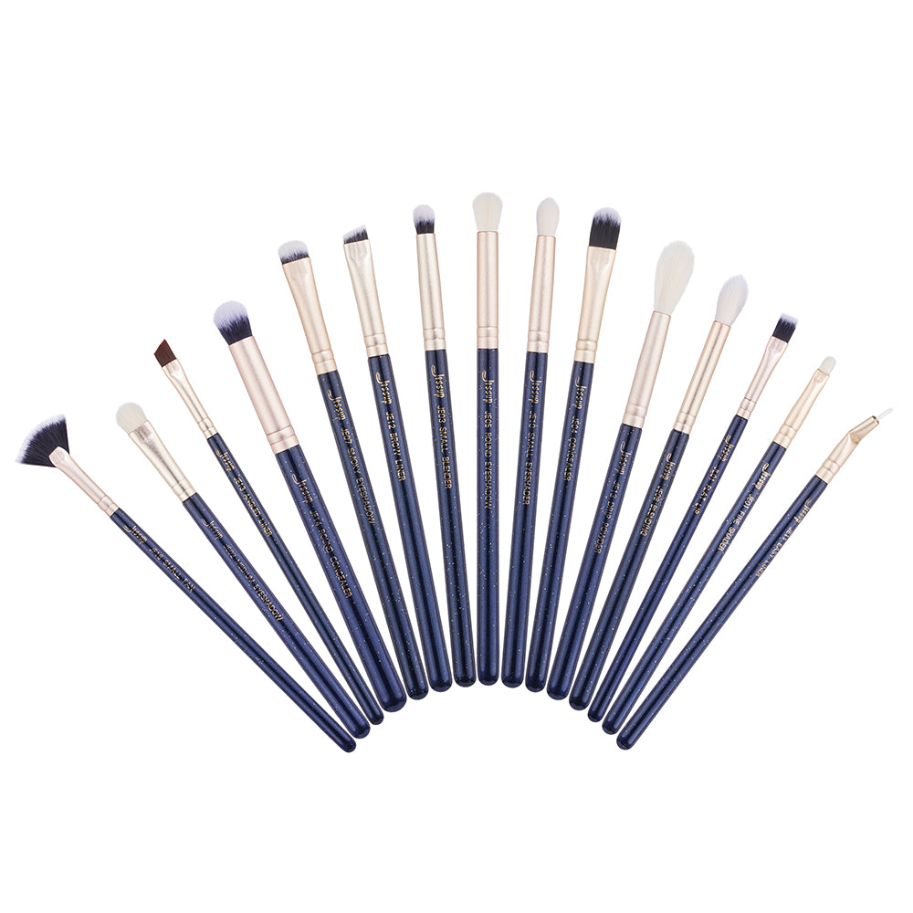 Jessup Beauty - Set di pennelli da 15 pezzi - T477: Prussian Blue / Golden  Sands