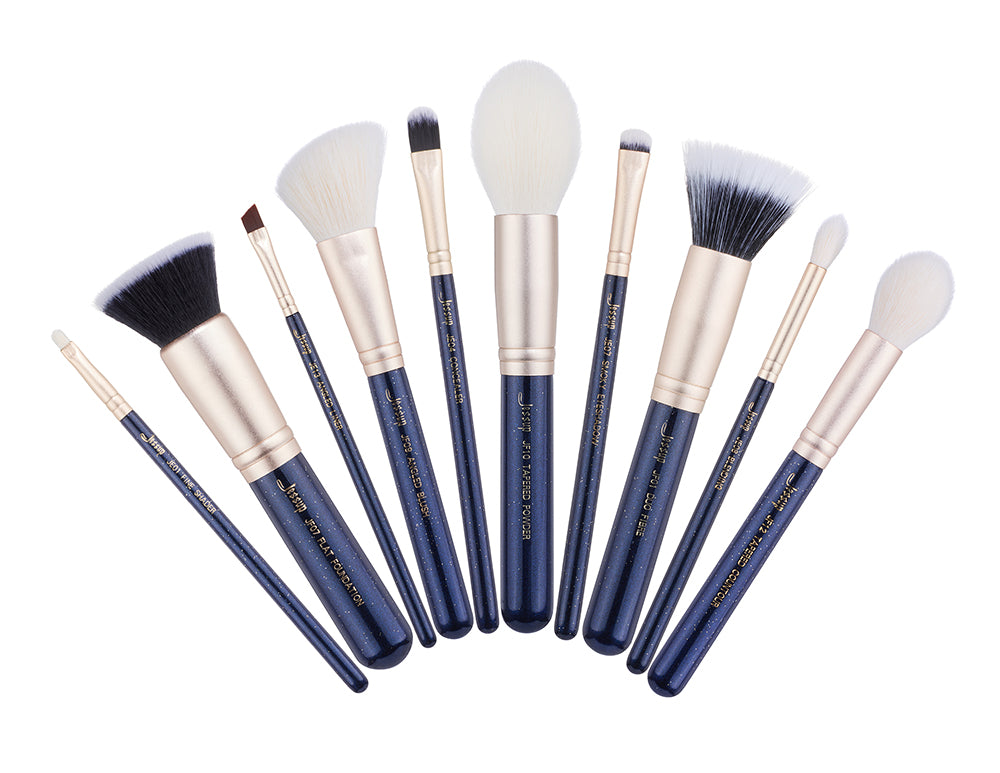 Blue Makeup Set 10 Pcs Makeup Brush Set Blue Vegan | Jessup – Jessup Beauty
