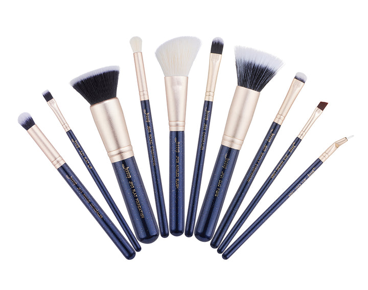 luxury makeup eye brushes set soft GALAXY 10Pcs - Jessup Beauty