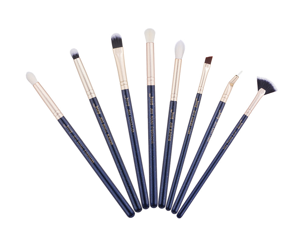 Blue Makeup Set Cheap Eye Makeup Brush Sets Blue 8 Pcs | Jessup – Jessup Beauty